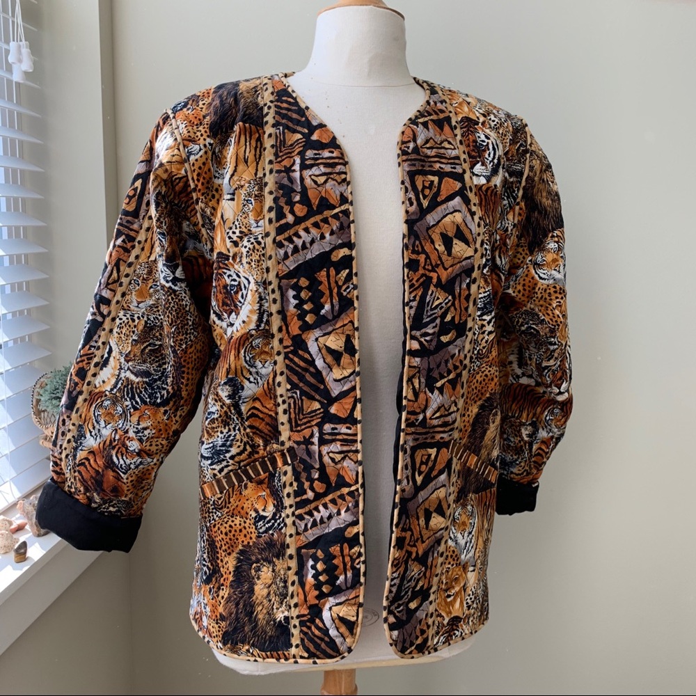 • vintage “big cat” quilted jacket •